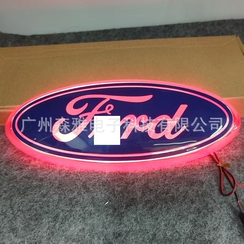Suitable for Ford F-150 Grille Emblem Tail Emblem Adventure Grille Crystal Emblem 9inch Car Emblem Light