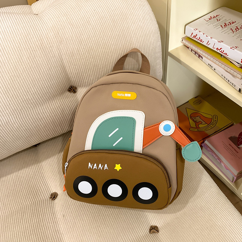 Nuevas mochilas de jardín de infantes para niños y niñas lindas excavadoras mochilas de hombro ligeras para reducir la carga del coche mochilas para niños
