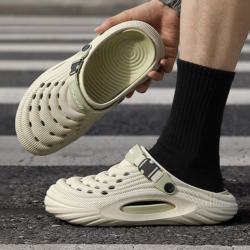 Hombres y mujeres de verano agujero zapatos al aire libre retroceso arroyo nadador antideslizante antichoque zapatillas frías para hombres 2026 nuevo