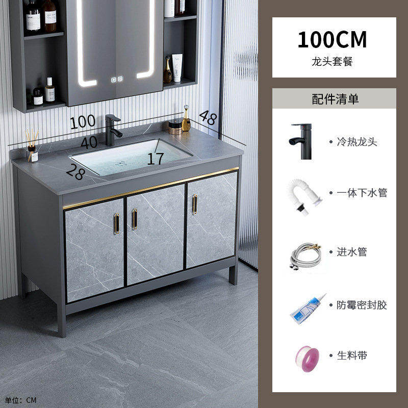 100 gabinete de lavabo + grifo