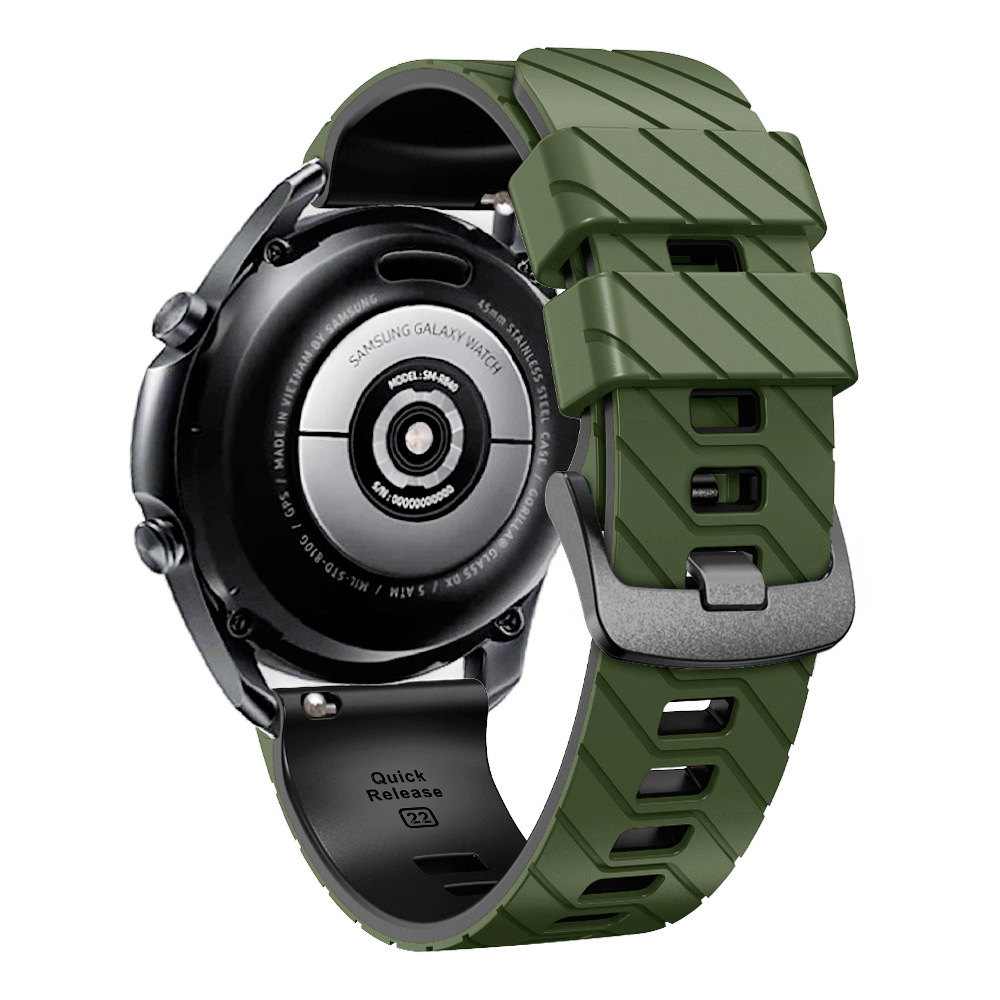 Suitable for suunto9peak silicone watch strap, 22mm twill dual-color wristband, Suunto9 Peak undefined