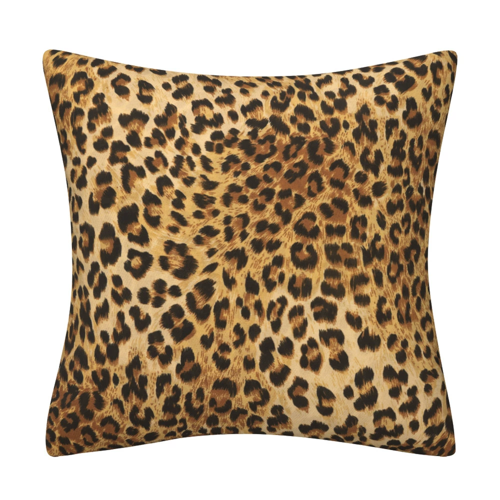 Abstract leopard pattern short plush pillow sleeve home decoration pillow sleeve living room sofa back pillow pillow cushion cover