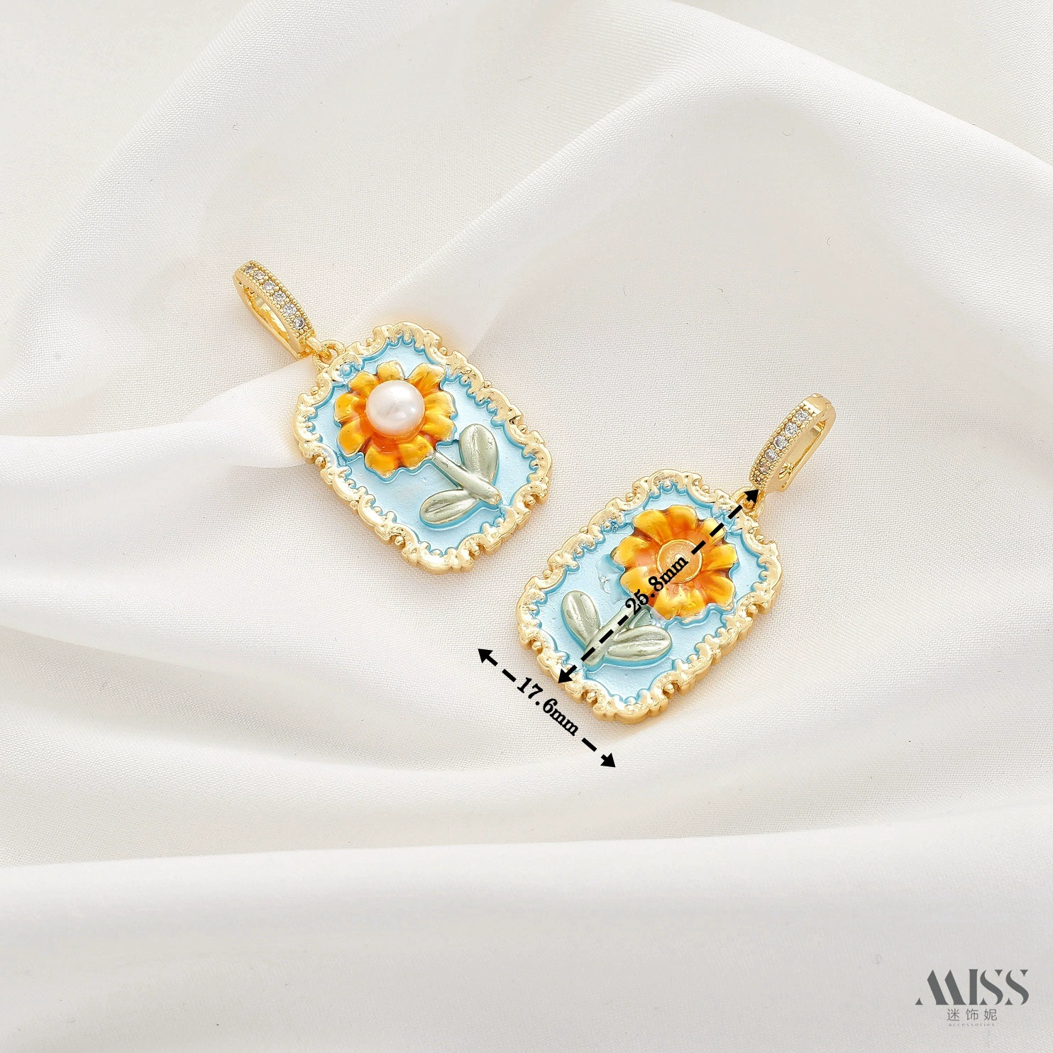 Мод pendant из органического жемчуга, свитер, аксессуар, ручная роспись, цветочная, китайский стиль, стиль высокого качества