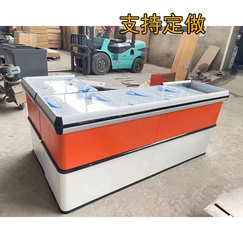 El metal de borde integral no requiere encimera de acero inoxidable en la esquina, el supermercado se puede ensamblar con aleación de aluminio integrada