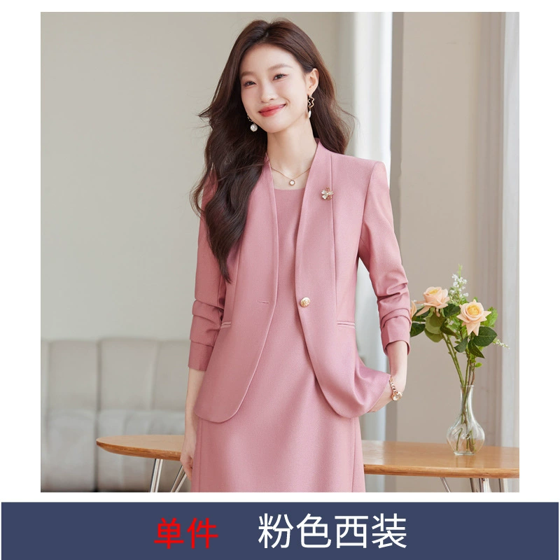 Autumn classic suit, skirt, artificial jacket for work, high-end
