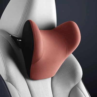 Memory cotton car headrest waist support set car pillow neck pillow breathable seat cushion waist cushion a generation of hair (Headrest) - headrest-sakura-powder