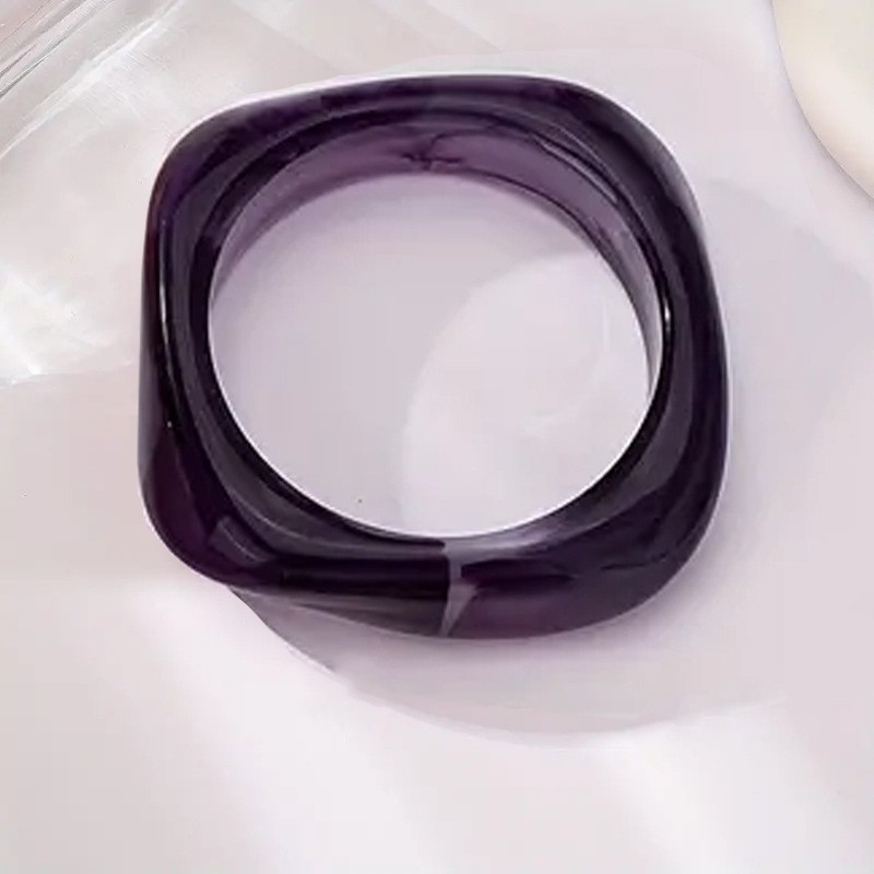 レトロハイエンド中古ブレスレット酢酸ニッチ不規則アクリルワイドブレスレット女性ニッチデザイン|undefined
