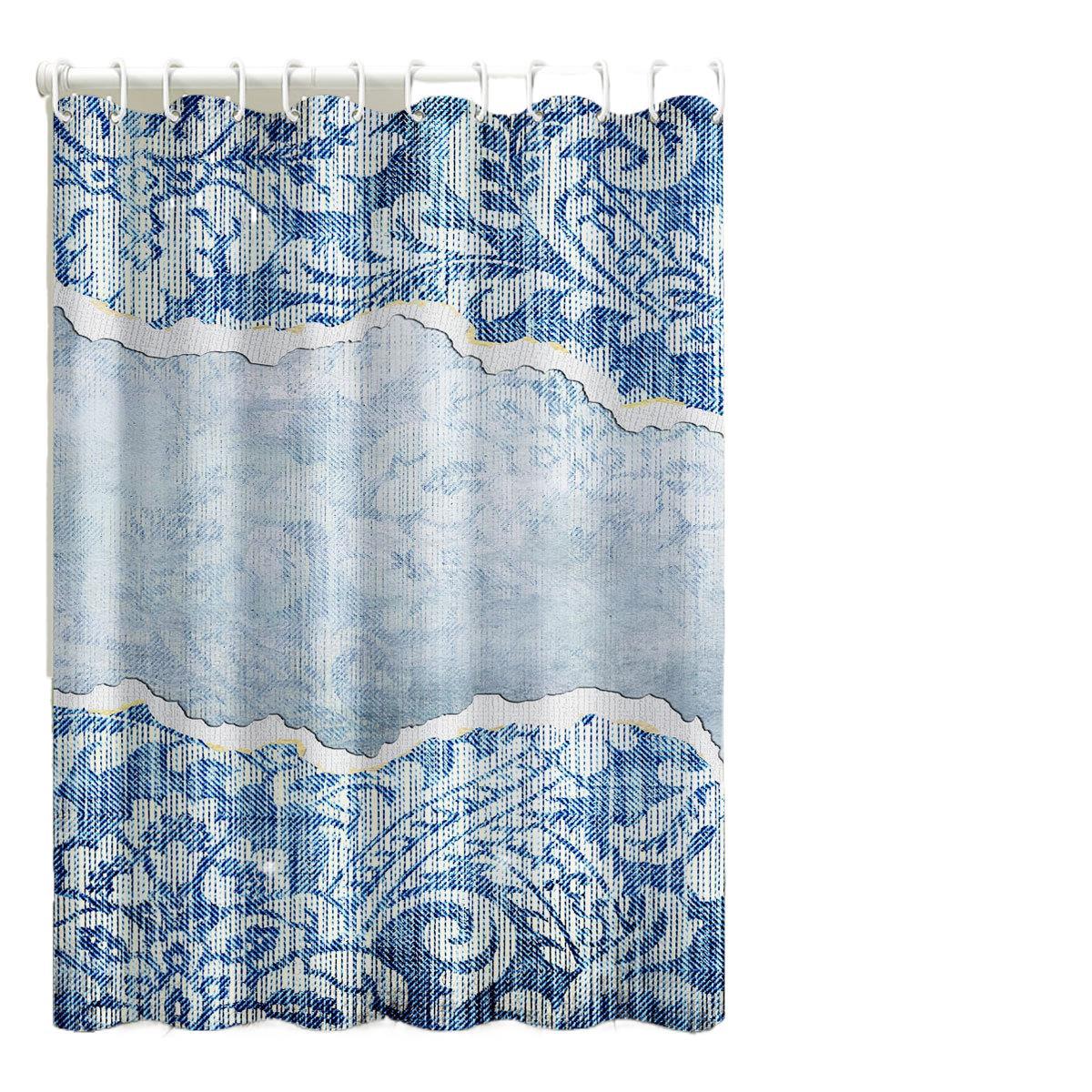 Nordic-style Polyester Water-repellent Mold-resistant Shower Curtain For Rental Houses, Cafes, And Guesthouses, No_voghion.com