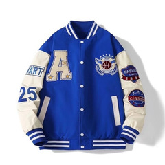クロスボーダー野球服アメリカレトロ春秋青少年刺繍コート男子学院風カップルパイロットジャケット