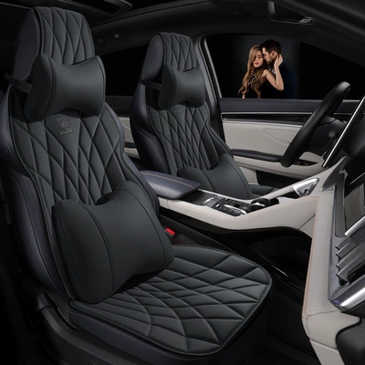 Car Seat Cushion, Cross-Border Wholesale, Four Seasons Pad - classic-black-three-small-pieces