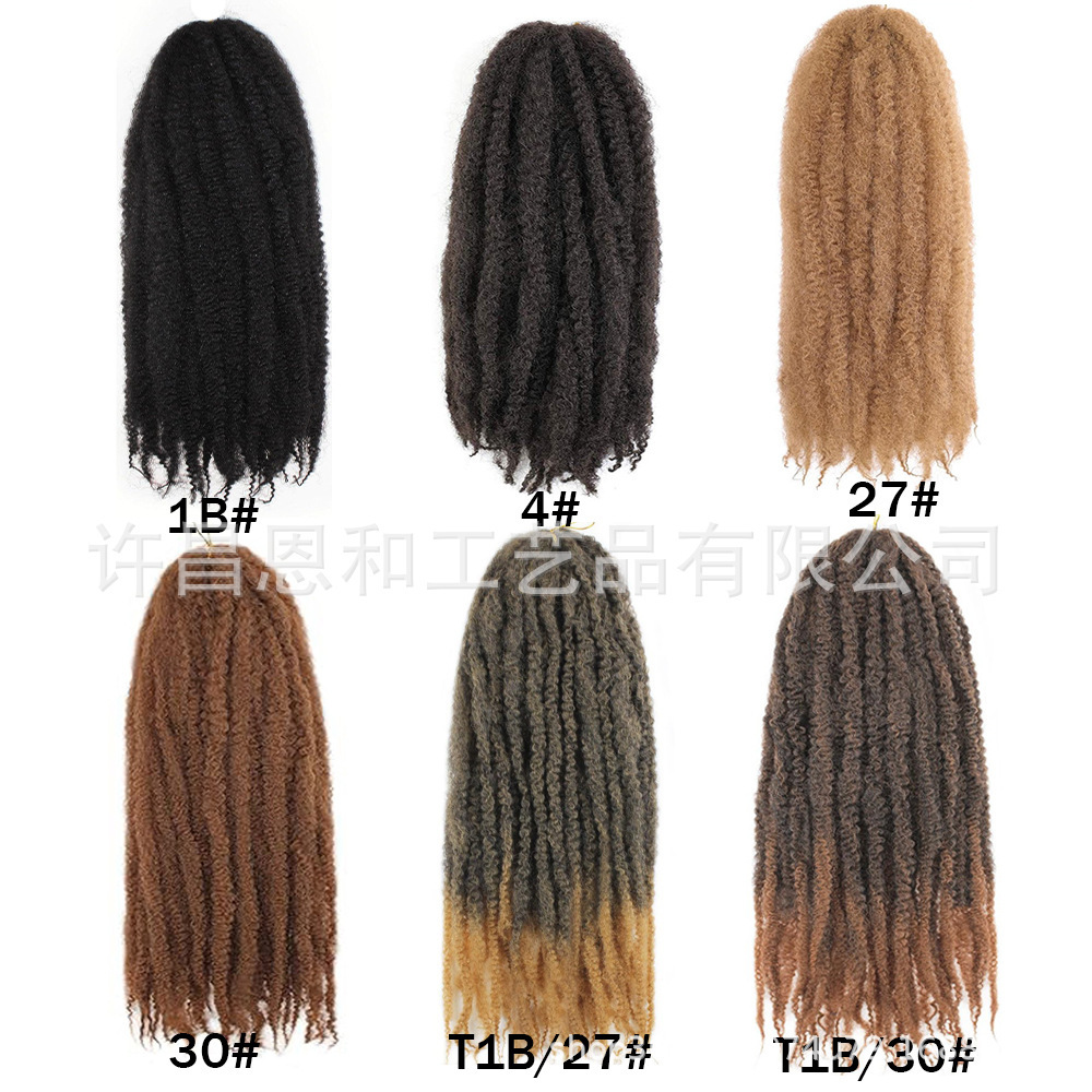 Transfronterizos Europeos y estadounidenses mano desgarrida gran orugas fibra química peluca Marley trenza Twist cabello de crochet