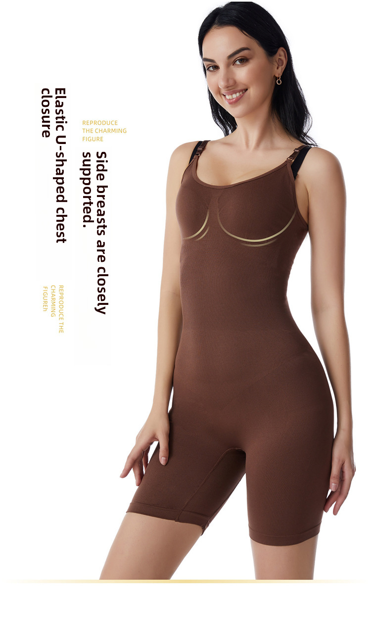 Body Shaping Jumpsuit Women's Chest Support Push Up Postpartum Corset One-piece Belly Shaping Clothes Tight Waist Corset Hip Lifting Underwear_voghion.com