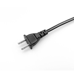 1.5-meter US standard two-prong pure copper single head speaker fan desk lamp warm cup mat bare tail solder two flat power cord