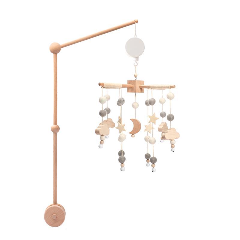 Estilo nórdico Comercio exterior cama de bebé campana accesorios soporte infantil comodidad juguete caja de música cama campana soporte de tres piezas conjunto