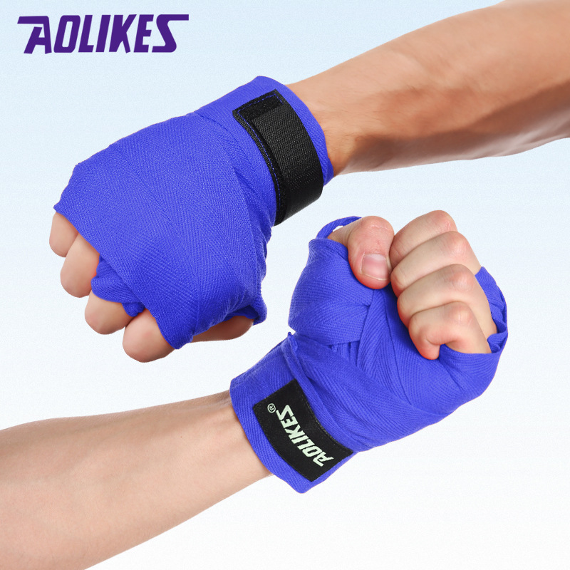 Cinturón de mano atado de boxeo 1.5/3/5 m vendaje elástico algodón absorbente de sudor protector de mano Sanda entrenamiento de Muay Thai cinturón de mano enrollado antideslizante