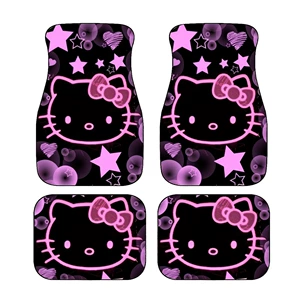 Hello Kitty cizgi film avtomobil döşəmə xalçaları, dörd hissəli dəst