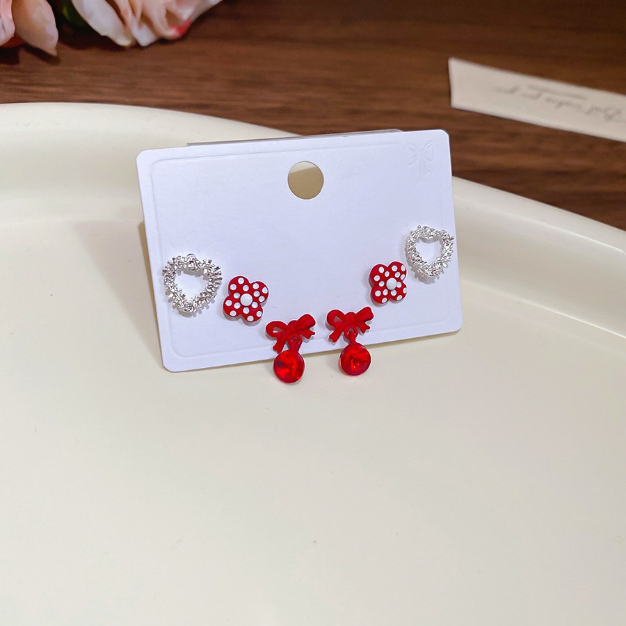 Pendientes redondos de color de aguja de plata Pendientes frescos y dulces Pendientes de todo fósforo de moda simple para mujer