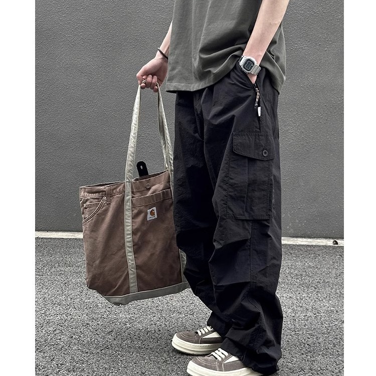 American Retro Oversize Multi-Flap Pocket Pants Cargo Pants Men's Niche Trendy Brand Loose and Versatile Wide-Leg Casual Long Pants