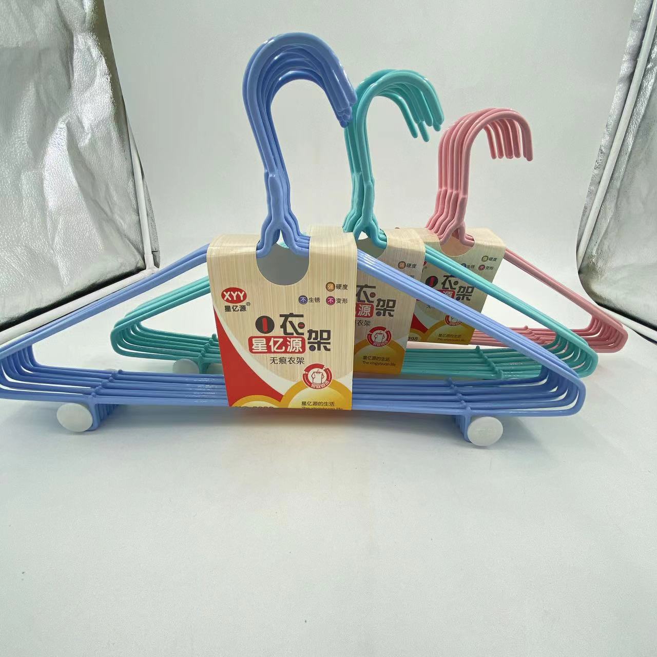Percha hogar plástico recubierto de alambre de acero con gancho alargado espesado percha antideslizante durable húmedo y seco puesto de suspensión