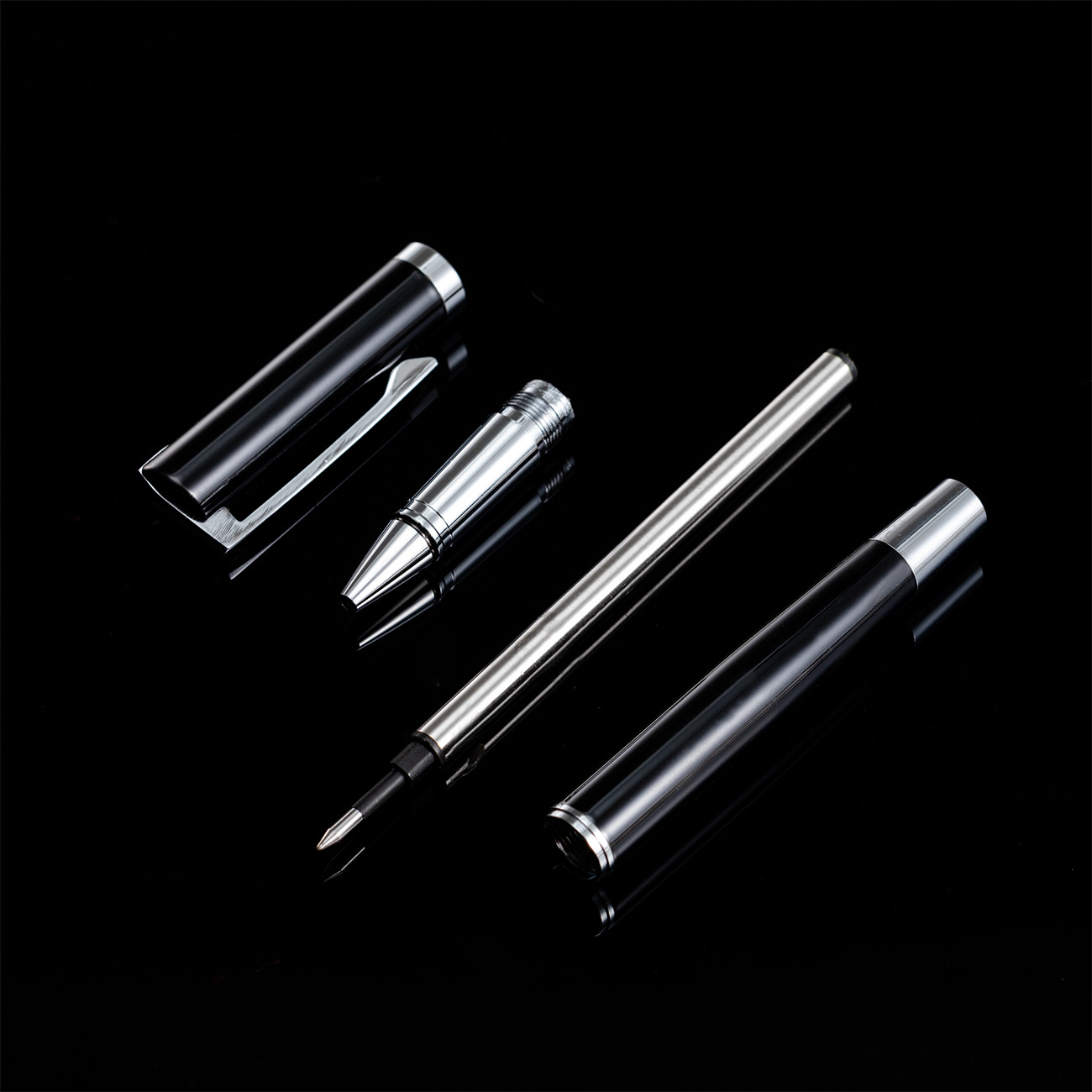 Pluma de firma de negocios en stock pluma de metal al por mayor insertar publicidad pluma de regalo Logotipo de grabado láser pluma de gel