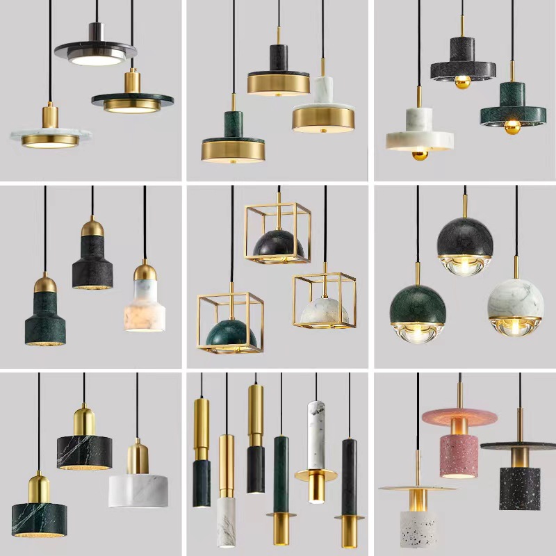 Scandinavian Light Luxury Terrazzo Modern Minimalist Creative Personality Restaurant Shop Commercial Bedroom Bedside Small Chandelier