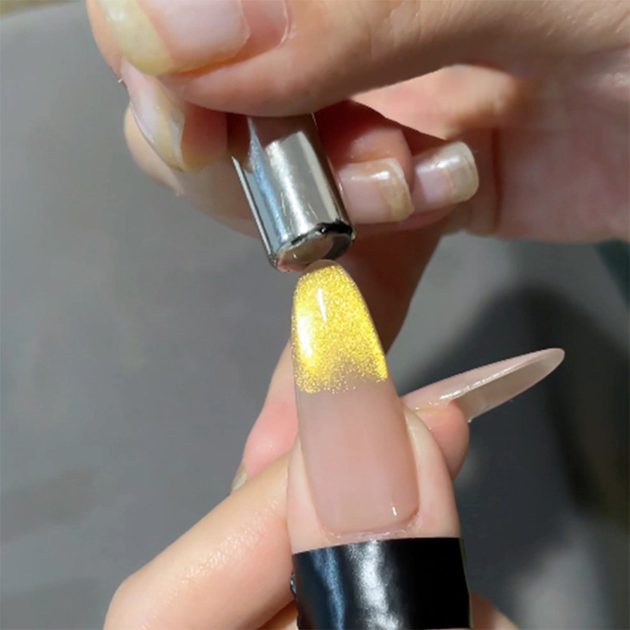 Arte de uñas extra grande negrita imán cilíndrico fuerte imán ojo de gato Esmalte de uñas herramienta de pegamento para salón de uñas