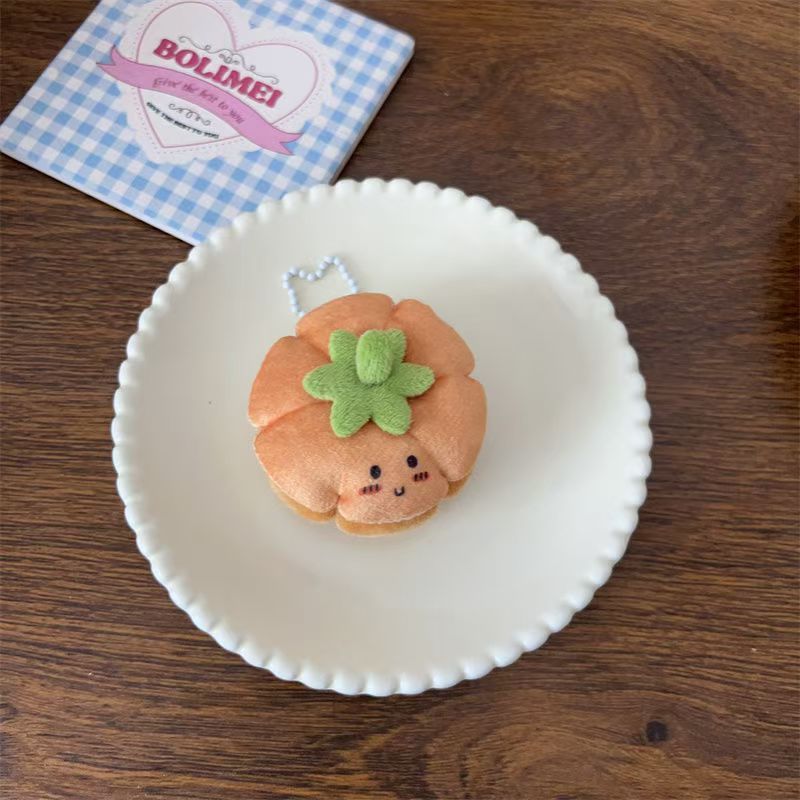 楽しい漫画の生地の野菜と果物のキーホルダー、かわいい食べ物のおもちゃ、バッグペンダント、カップルや親友へのギフトアクセサリー|undefined