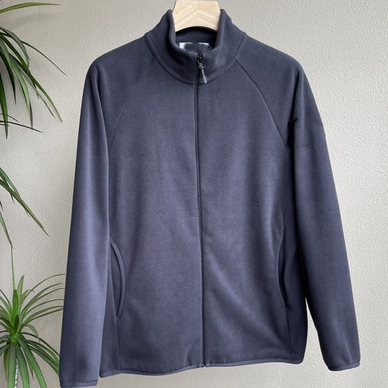 24SS lana polar cremallera cálida chaqueta de manga larga chaqueta de pelusa de manga larga