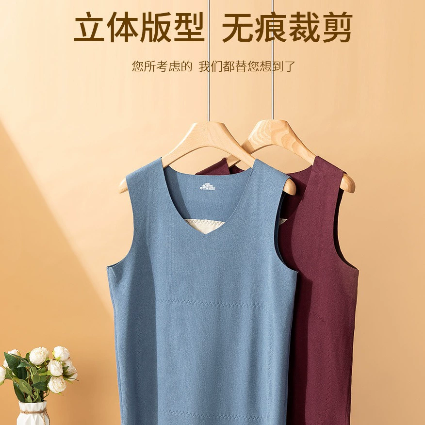 Новый мужской шерстяной Шелковый жилет с нашивкой в виде зубочисток, осенне-зимний утолщенный приталенный теплый нижний жилет на флисовой подкладке