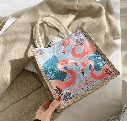 Bolsa de lino para mujeres 2024 nueva bolsa de lona de algodón coreano simple bolsa de moda casual bolsa de mano de estudiantes universitarios