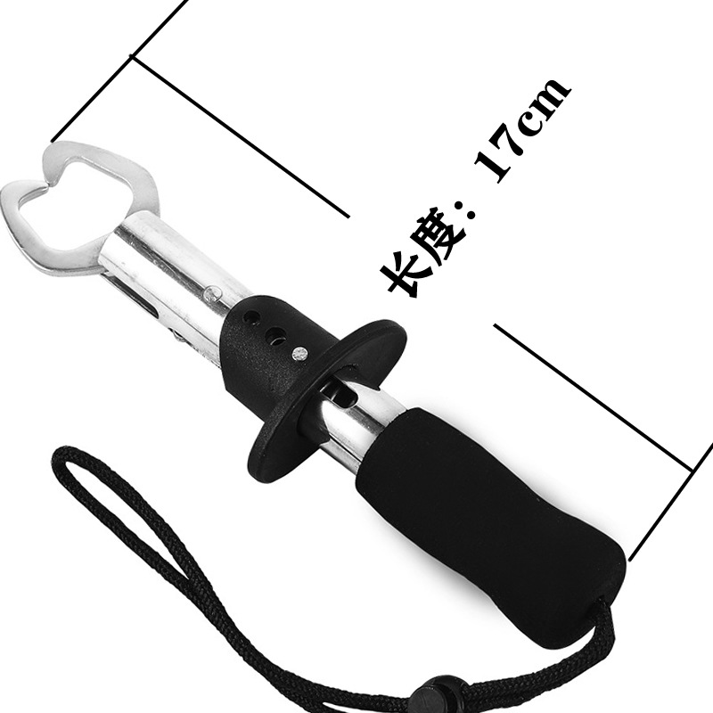 Dispositivo de control de pescado al por mayor abrazadera de pescado de acero inoxidable alicates de control de pescado Luya alicates tipo pistola plegable Luya traje de colector de pescado