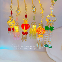 New high-end luminous hairpin, palace style lantern hairpin, Hanfu coiled hair, ancient style headwear, New Year's niche hairpin for women