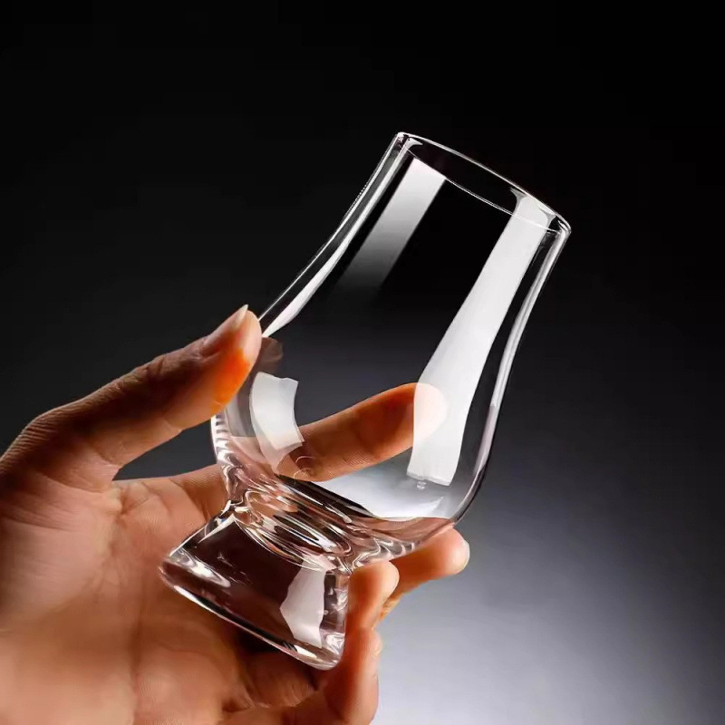 Crystal whisky tasting taza de olor de vidrio hecho a mano taza de whisky profesional puede imprimir LOGO