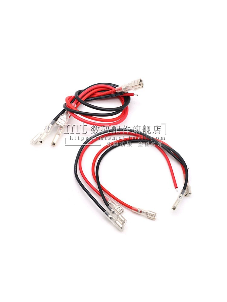 Пружинный провод с одной головкой и двойной головкой, 4,8 мм, 6,3 мм, 20 см/30 см, с проводом, жгут проводов холодного прессования