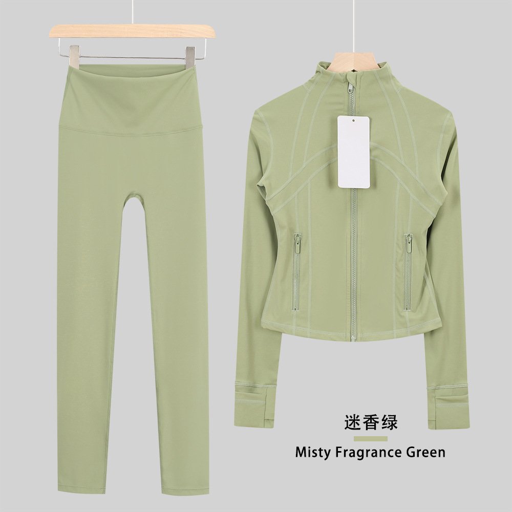 Lululacie chaqueta de cuello corto de nueve puntos chaqueta deportiva DF chaqueta chaqueta chaqueta de manga larga ropa de yoga de fitness para mujeres