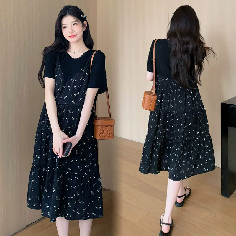 Summer set for pregnant, dress, loose fit
