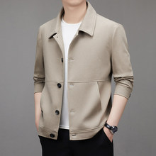 秋季男士翻领夹克商务修身2025年新款商务潮流帅气上衣外套