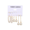 Demi-season retro earrings from pearl, sexy set, 2023, wholesale