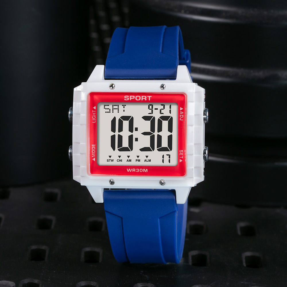 Reloj electrónico de moda para estudiantes adolescentes al aire libre multifuncional alarma de alarma