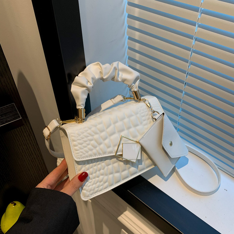 2024 primavera y verano nuevo solo hombro crossbody pequeño bolso cuadrado patrón de cocodrilo moda bolso de las mujeres