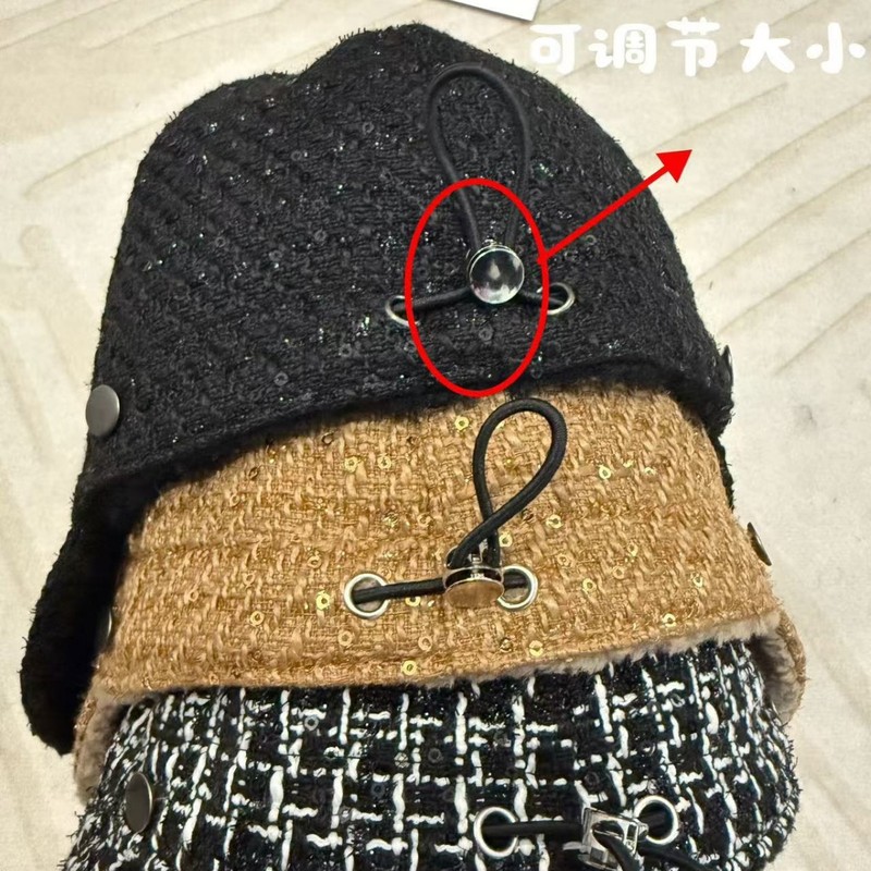帽子の女性の秋冬の小さい香りの風の広い軒は顔の小さいベルベットの保温のアヒルの舌の帽子がマスクの漁師の帽子を掛けることができて折り畳みができます。|undefined