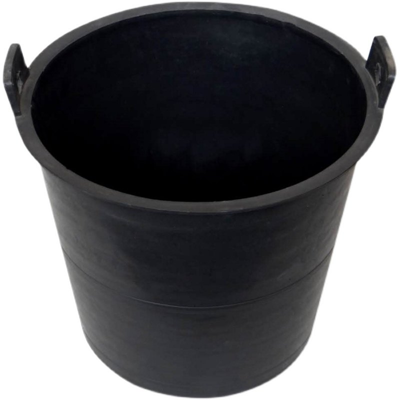 Gran cubo negro amplio de plástico tendón de vaca 32 litros para aumentar el cubo de abejas cubo de almacenamiento de agua cubo de estiércol cubo de basura