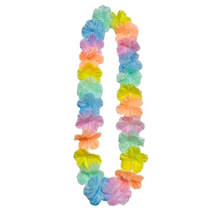 Color macaron poliéster corolla de cuello 30 pares de pétalos de diámetro 6.5cm longitud 108cm corolla de flores coloridas