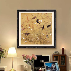 《百蝶圖》法式中古風客廳裝飾畫新中式國風沙發背景牆掛畫餐廳畫