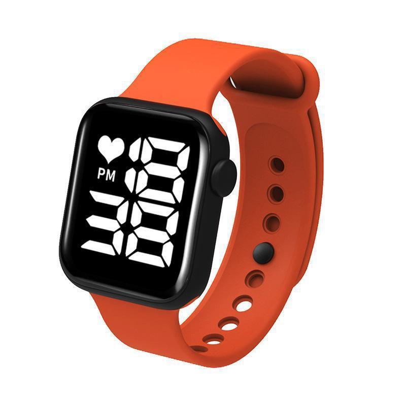 Moda Comercio exterior LED luz amarilla luz blanca YI reloj electrónico impermeable cuadrado botón digital pareja estudiante reloj infantil