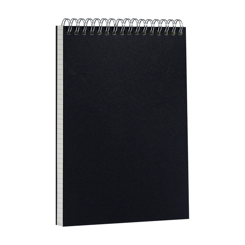 Flip-up Coil Notebook, Cowhide Cover B5 Thickened, Lined/Grid/Blank, Office Notepad
