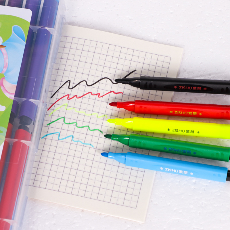 Set de 12/24 Pinceles Acuarela Triangulares – Lavables para Niños y Estudiantes