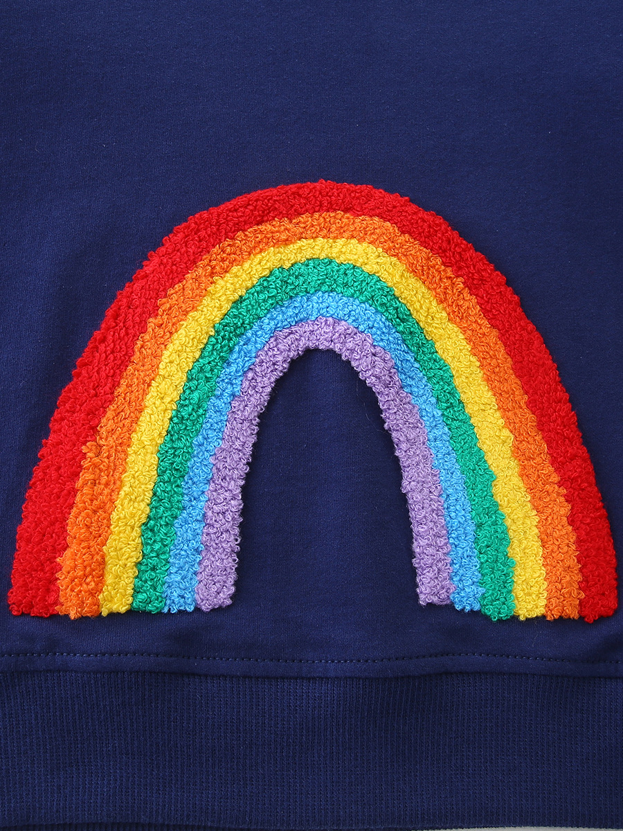 Suéter de moda para niñas, suéter infantil de cuello redondo bordado de estilo europeo y americano, nuevo producto de otoño, suéter de punto de algodón para niños pequeños y medianos