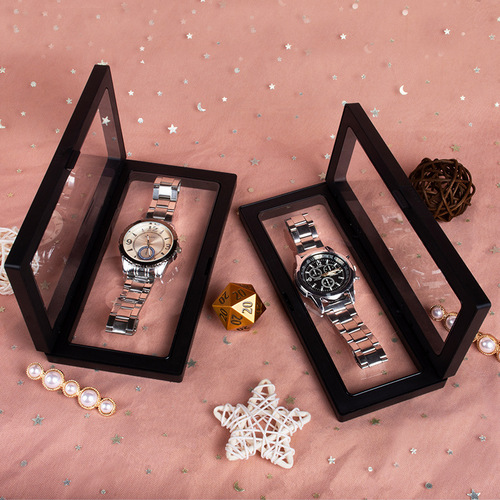 Brushed belt light watch storage box high-end watch box single portable mechanical watch storage bag jewelry box