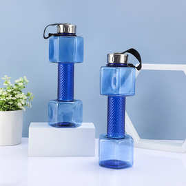 辛苦大钢盖六角哑铃杯 1Lpet运动水壶 1000ml水杯 可定颜色LOGO